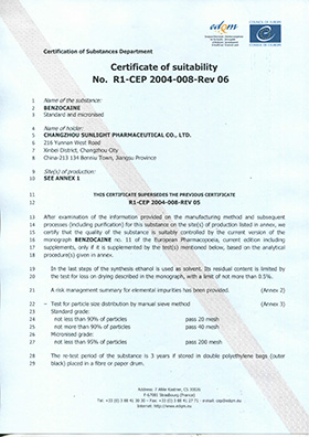 EU CEP Certificate